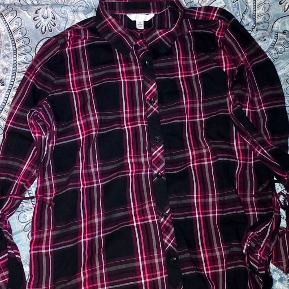 Black  flannel plaid shirt